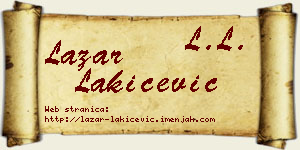 Lazar Lakićević vizit kartica